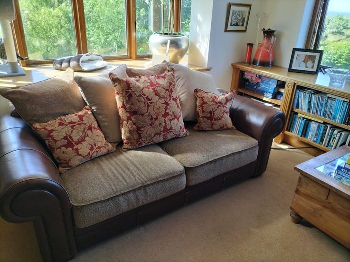 Pair of Couches + Cushions Set