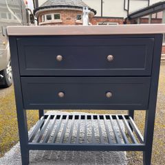 B&Q wide vanity unit in blue