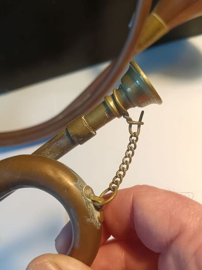 A Pair of Copper and Brass Horns