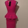 Evita Pink Peplum Dress, New With Tags Image 8