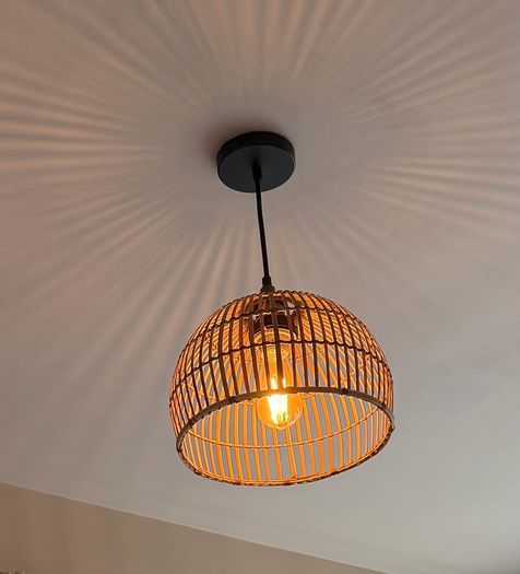 30cm Rattan style light shades x 2