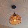 30cm Rattan style light shades x 2 Image 2
