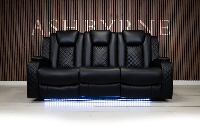 3 Seater Ashbyrne Electric Leather Recliner Sofa