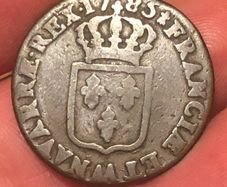 France 1 SOL 1785 W French Colonies Revolutionary War Louis XVI
