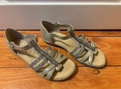 Silver Reiker Sandals