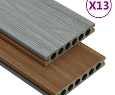 WPC Decking Boards with Accessories Brown and Grey 26 m.SQ 2.2 m