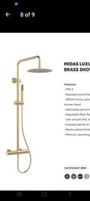 Brushed Brass Luxury Exposed Shower