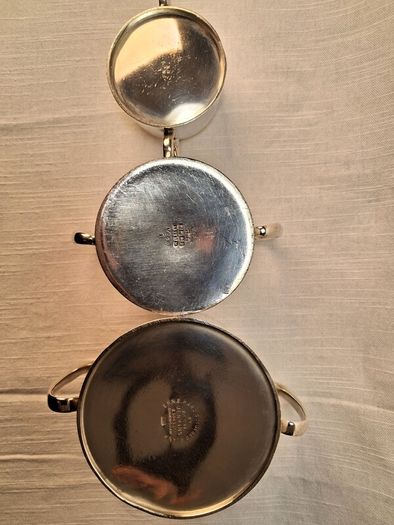 vintage silverplated dual handled sugar bowls