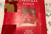 Christmas fleece duvet set