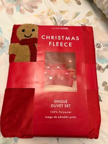 Christmas fleece duvet set