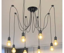 Ceiling 8 bulb spider light