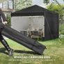 3 x 3 (M) Pop Up Gazebo Event Shelter, Height Adjustable Party Tent with 3 Sidewalls, Weight Bags and Wheeled Bag Image 4