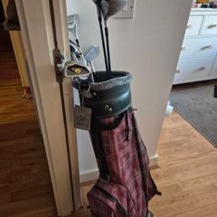 Full set of golf clubs and bag