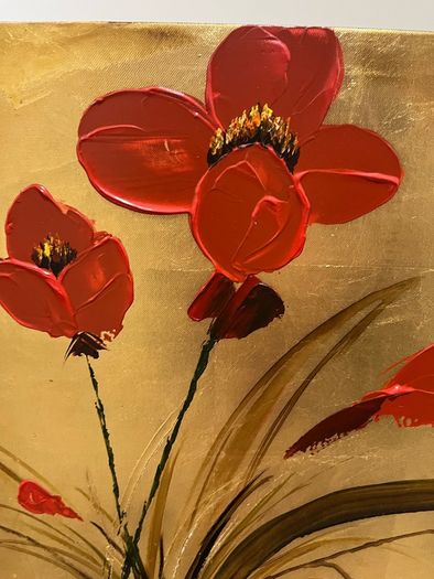 Red painting (flowers)