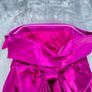 Stunning Fuscia Satin Strapless Midi Dress - Karen Millen - Sz 10 Image 5