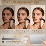 Lighted Vanity Mirror - 62x52cm Large Makeup Mirror with 3 Color Modes, Dimmable Brightness, Smart Touch, Memory Function, Wall Mounted/Tabletop, Metal Frame, USB Port for Bedroom Image 7