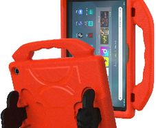For Amazon Fire HD 8 2020 10th Gen Kids Case Shockproof Cover With Stand - Red