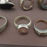 Lot of 24 Antique Rings  Mixed Brass Damaged Antique Style Ring Collection Image 8