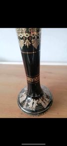 Hand Made Greek Vase With 24k Gold Overlay