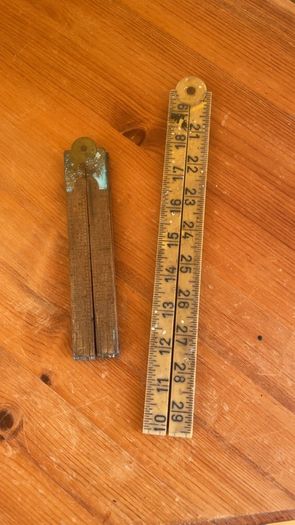 2 vintage fold up rulers 10 for both