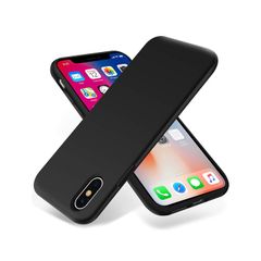 Liquid Silicone Case For iPhone XS Max Luxury Thin ShockProof Soft Phone Cover Black - FHT1IPXSMLK