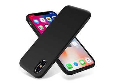 Liquid Silicone Case For iPhone XS Max Luxury Thin ShockProof Soft Phone Cover Black - FHT1IPXSMLK