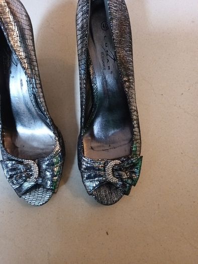 Lunar Elegance  Open Toe Sparkle  Shoes.  S. 40 - 7. New.