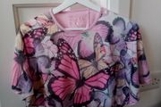Girls butterfly Summer poncho
