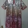 Girls Sequin Party Dress Age 8-9 Image 2