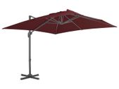 Cantilever Umbrella with Aluminium Pole Bordeaux Red 400x300 cm