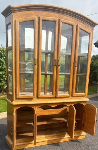Solid Oak Display Cabinet