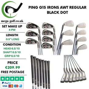Ping G15 Irons / 4-Pw / Awt Regular / Black Dot
