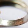 Vintage 925 Sterling Silver Band Men's Ring with Engraving size W - 4,6g Image 5