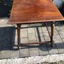 Table with barley twist legs and castors Image 2