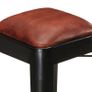 Bar Stools 4 pcs Black Real Leather Image 5