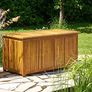 Acacia Wood Garden Storage Box 250L Outdoor Cushion Chest Seat Image 5