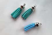 Faux leather tassel for making jewelry and other crafts 3pcs NEW