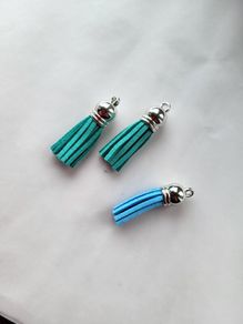 Faux leather tassel for making jewelry and other crafts 3pcs NEW