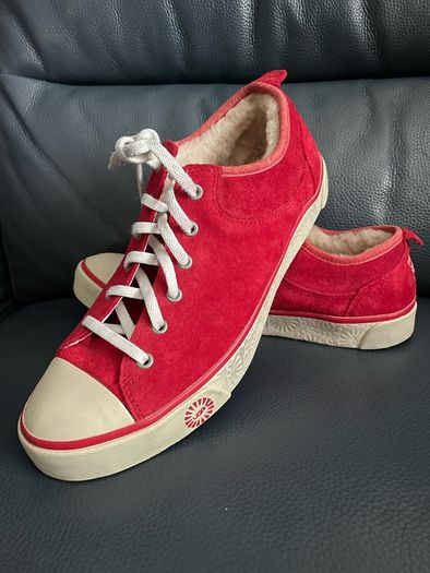 UGG sneakers red women's shoes size 39.5