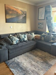 Large Grey Corner Sofa  Pull-Out Bed
