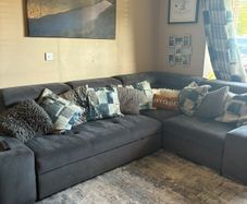 Large Grey Corner Sofa  Pull-Out Bed