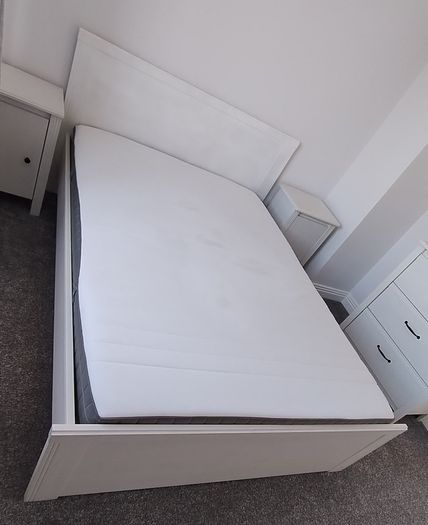 Ikea - Double Bed Frame & Morgedal Mattress