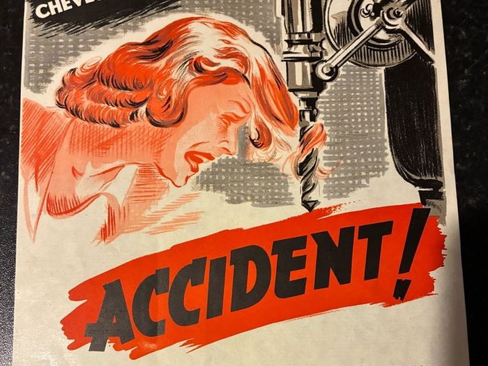 Original 1950's French Industrial Safety Poster