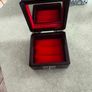 Vintage Lacquer Mirrored Jewelry Box with Mother Of Pearl 2  Flying Birds Cranes Korea. Image 7