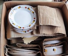 18 pcs Vintage Arklow Autumn Leaves Pattern Ceramic Gold Trim