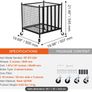 Rolling Sports Ball Storage Cart  50.7 x 50 x 54.5 cm Image 2