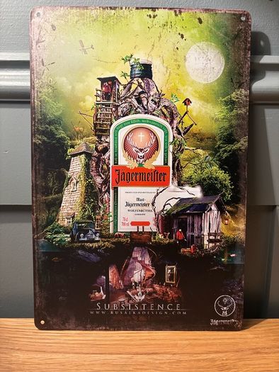 Jagermeister Tin Metal Sign