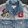 Vintage Cropped Guess Jeans Patch Denim Vest Y2K Biker Logo Size S Image 3