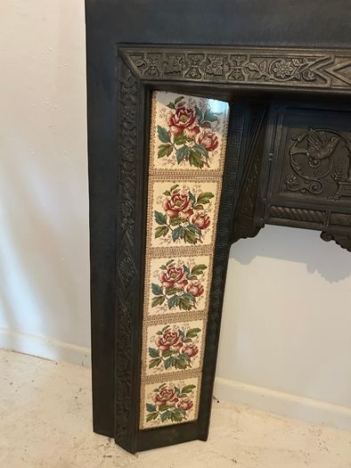 Beautiful Cast Iron Tiled Fireplace Insert