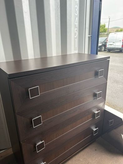 4 drawer Chest of Drawers- Dark Walnut Finish